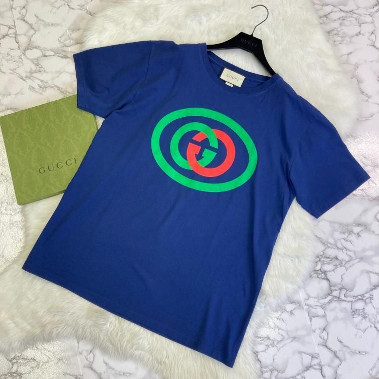 GUCCI グッチ☆20SS インターロッキングG ロゴプリントTシャツ-