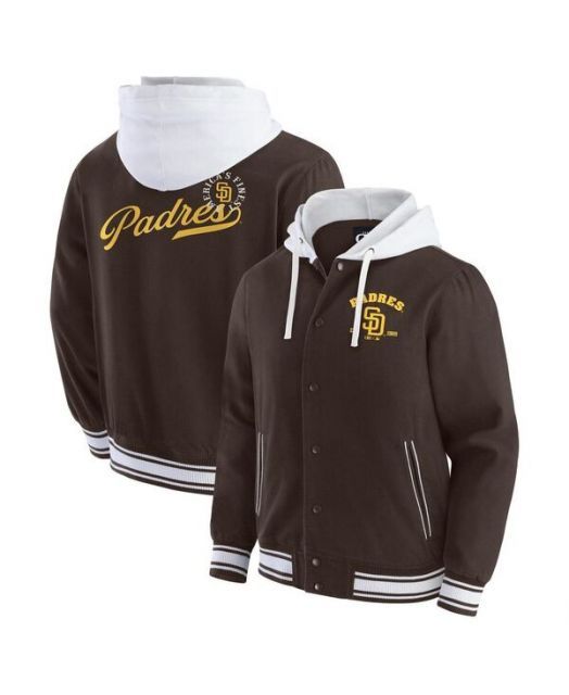【送料無料】 ファナティクス レディース ジャケット・ブルゾン アウター Darius Rucker Collection by Men's Brown San Diego Padres Full-Snap Hooded Jacket Brown