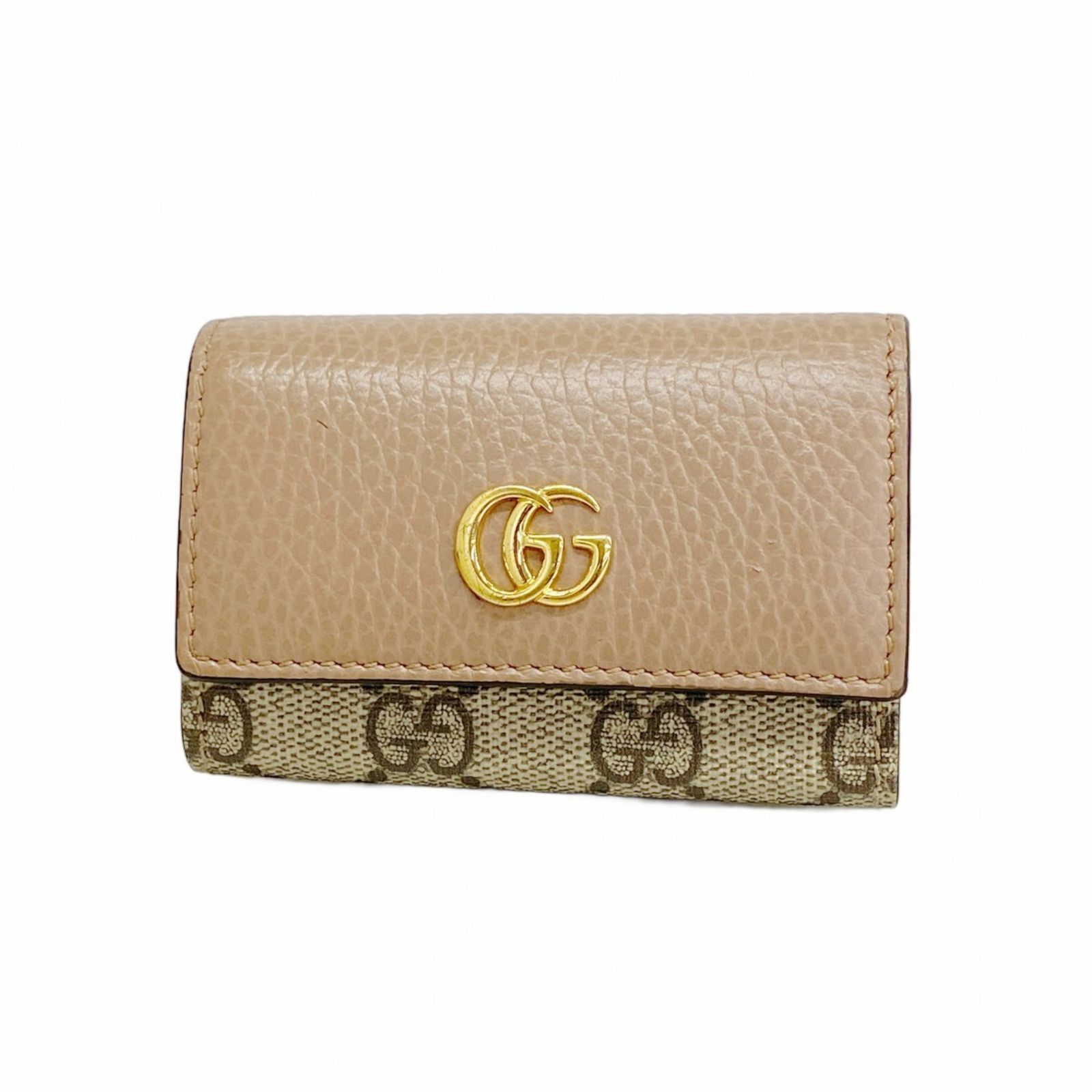 グッチ Gucci グッチ キーケース GGマーモント GGスプリーム 456118 レザー ブラウン レディース