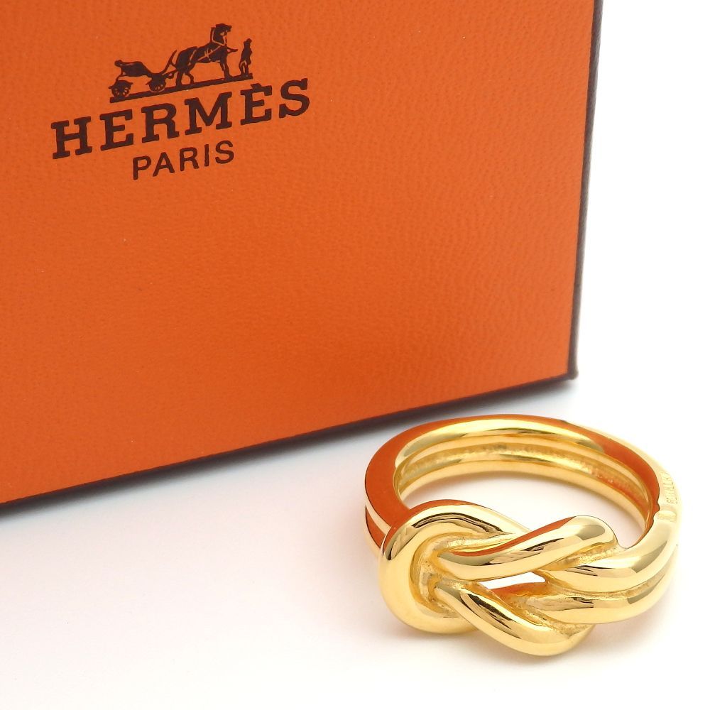 HERMES】エルメス スカーフリング GP ゴールドカラー 箱 中古