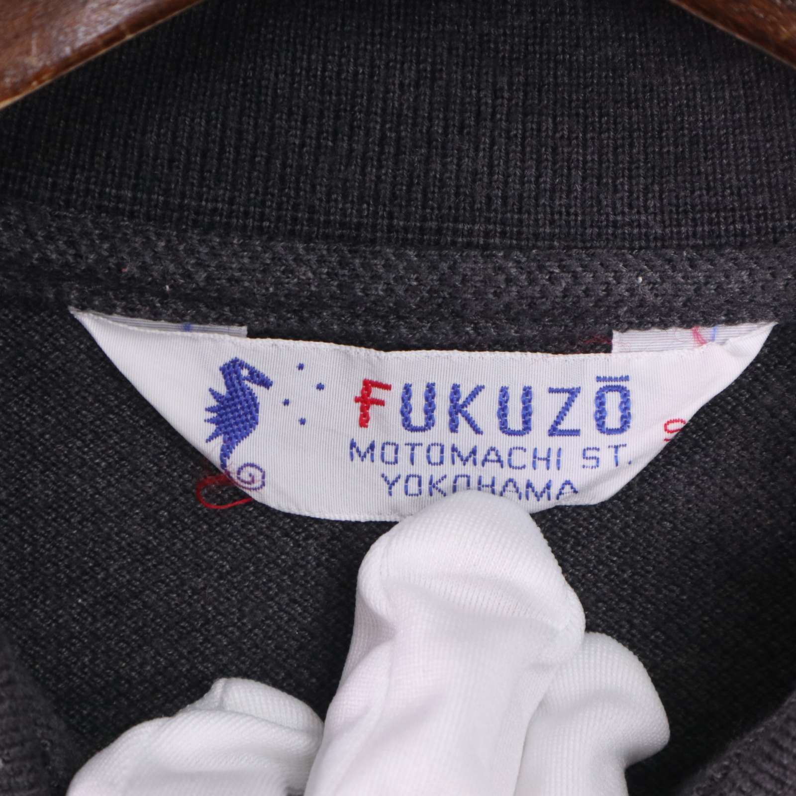 FUKUZO フクゾー 横浜 元町 春夏 タツノオトシゴ刺繍☆ 半袖