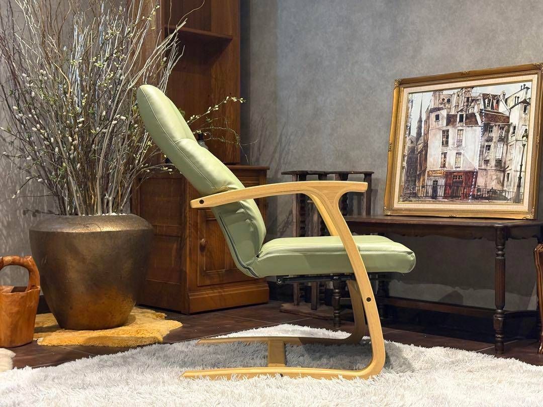 富士ファニチア リクライニングチェア Kos P04480A グリーン YZ