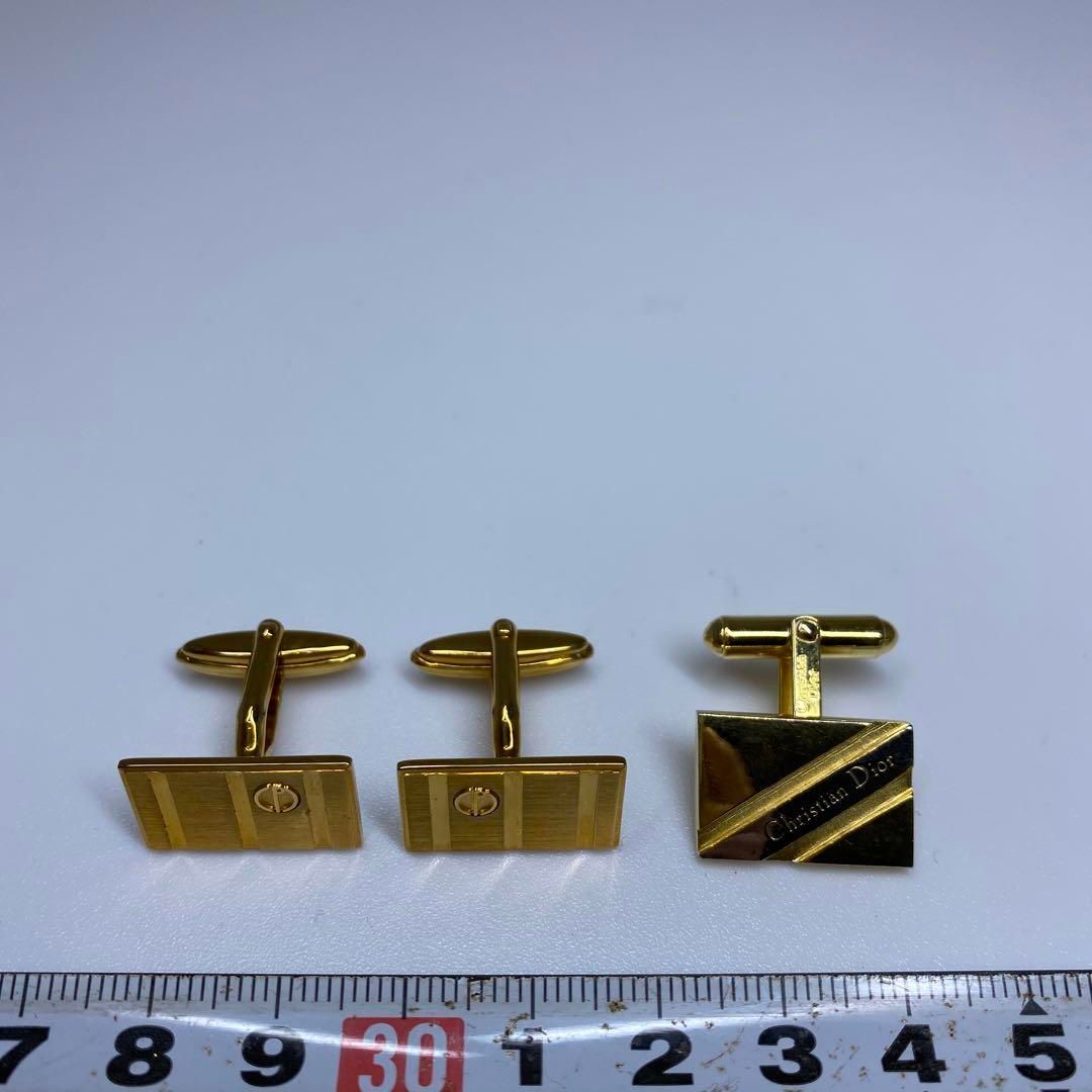 ダンヒル クリスチャンディオール タイピンカフスセット42 g東な6-0827ア㉕