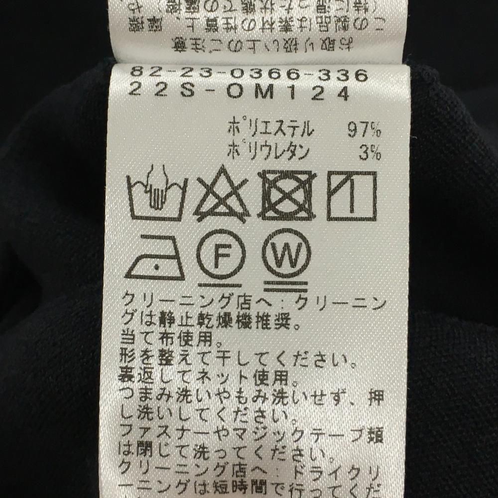 BEAMSGOLF - ビームスゴルフ ストレッチパンツ ダークネイビー×レッド ウエストゴム ファスナー部ロゴ メンズ S ゴルフウェア BEAMS GOLF ビームスゴルフ ストレッチパンツ ダークネイビー×レッド