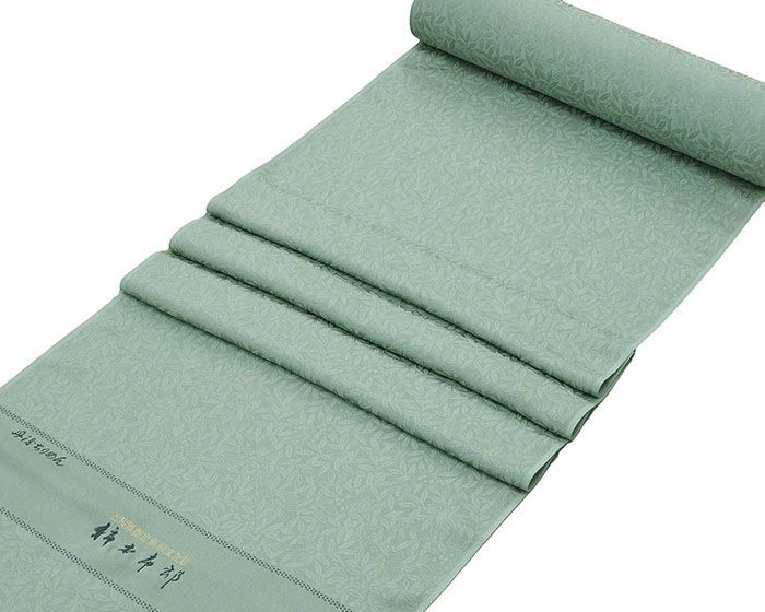 色無地 正絹 加賀友禅 柿本市郎鑑修 丹後ちりめん 深川鼠色 反物 未仕立 a2049