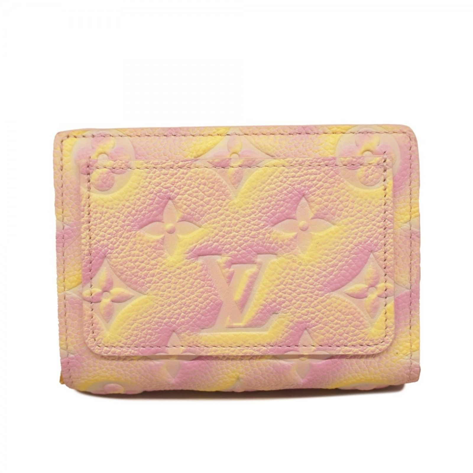 ルイ ヴィトン Louis Vuitton ルイ ヴィトン 財布 モノグラム アンプラント ポルトフォイユク M81529 ピンク イエローレディース