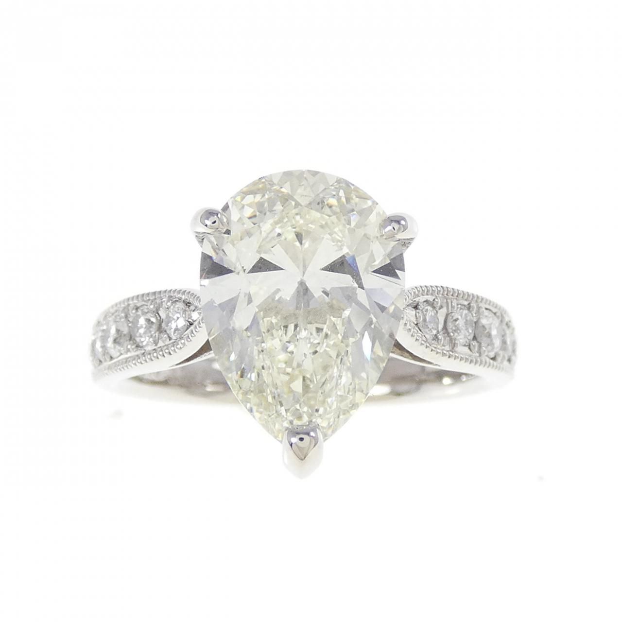リメイク】PT900 ダイヤモンド リング 1.021CT G SI2 ペアシェイプ  