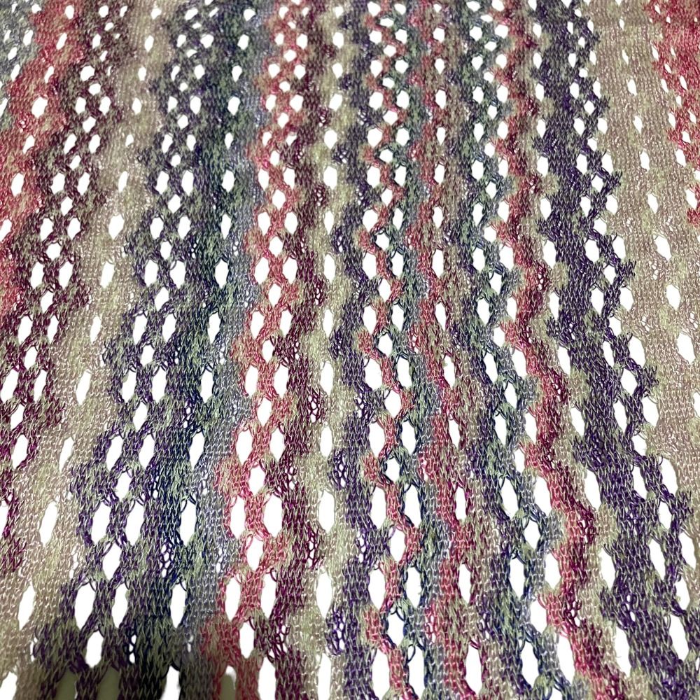 美品　MISSONI ミッソーニ　マフラー　ニット　もこもこ　カラフル MISSONI - 美品 MISSONI ミッソーニ フリンジ ニットマフラー