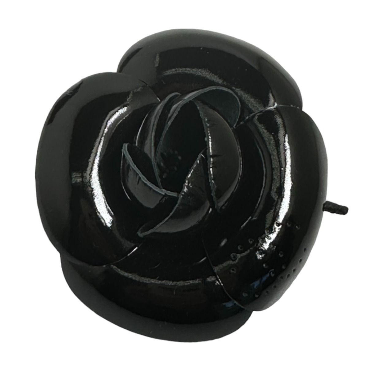 シャネル カメリア コサージュ ブローチ CHANEL ブラック - メルカリ