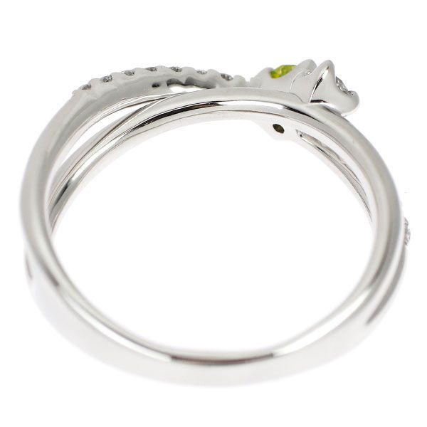 Pt900 アップルグリーン ダイヤモンド リング 0.255ct D0.28ct - メルカリ 