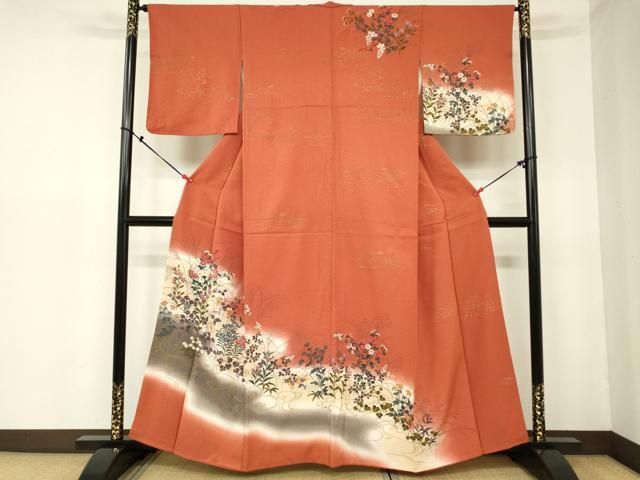 平和屋着物○六通柄袋帯 唐織 頌寿錦 更紗花文 金糸 正絹 逸品
