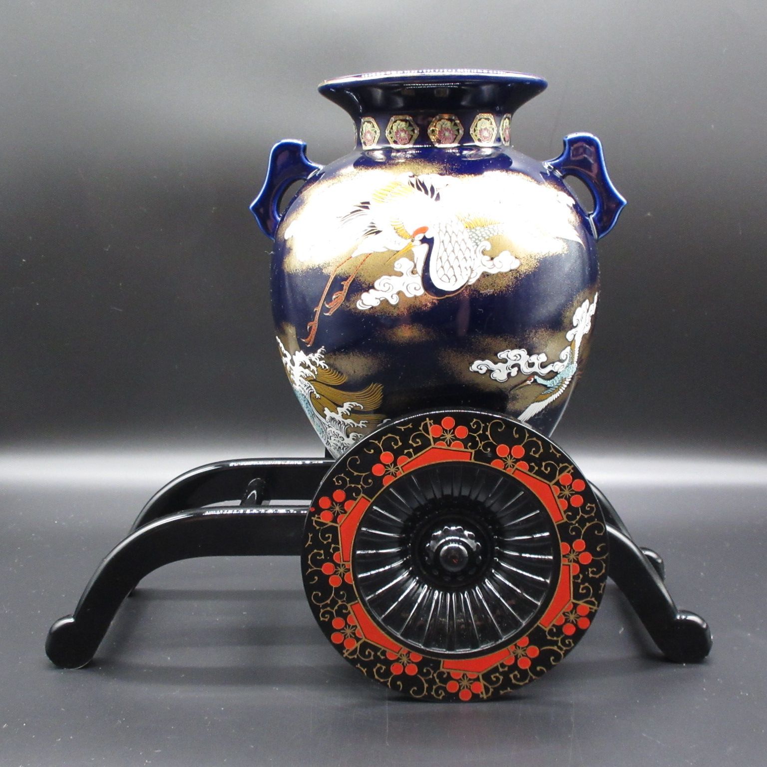九谷焼 祥隆造 花瓶 壺 花器 陶磁器 1.2回使用-