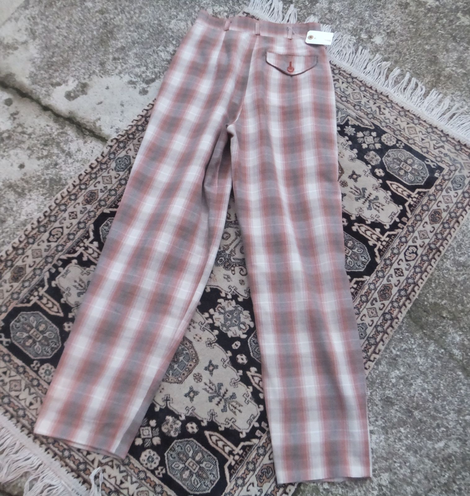90s00s y2k vintage ombre check two tuck slucks オンブレチェック