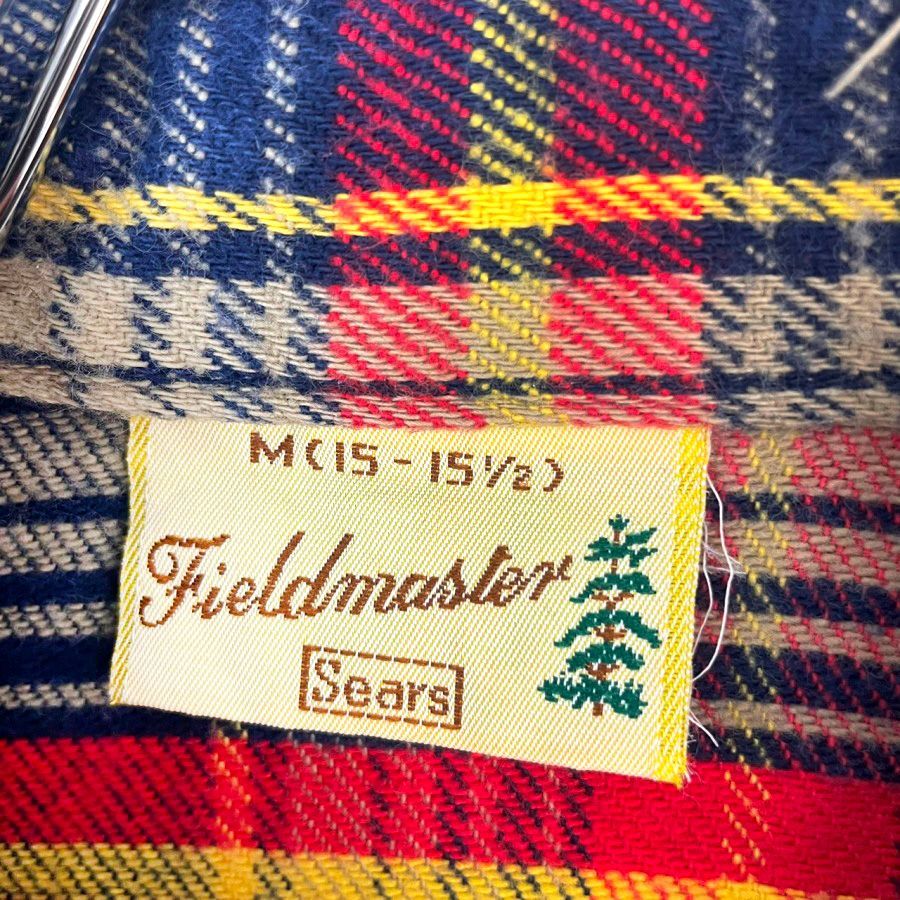 80s~90s Sears Field master ウール チェックシャツ 80s90sフィールドマスターFieldmasterシアーズSearsフランネル