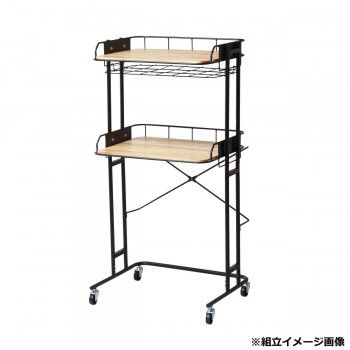 弘益 KOEKI MASH ビーワイケージ キッチンラック ブラック BCKR620BK