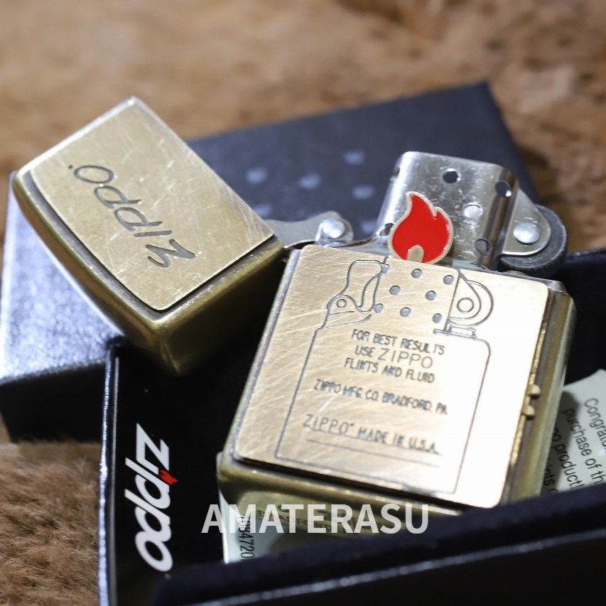 ZIPPO フレイムギミック 真鍮古美 売れてる ジッポー アンティーク調 渋いジッポー 格好いい おしゃれ からくり ジッポ 最高に カッコイイ プレゼント Xmas 人気 キャンプ オイルライター バーベキュー BBQ 炎 火 着火 面白いライター