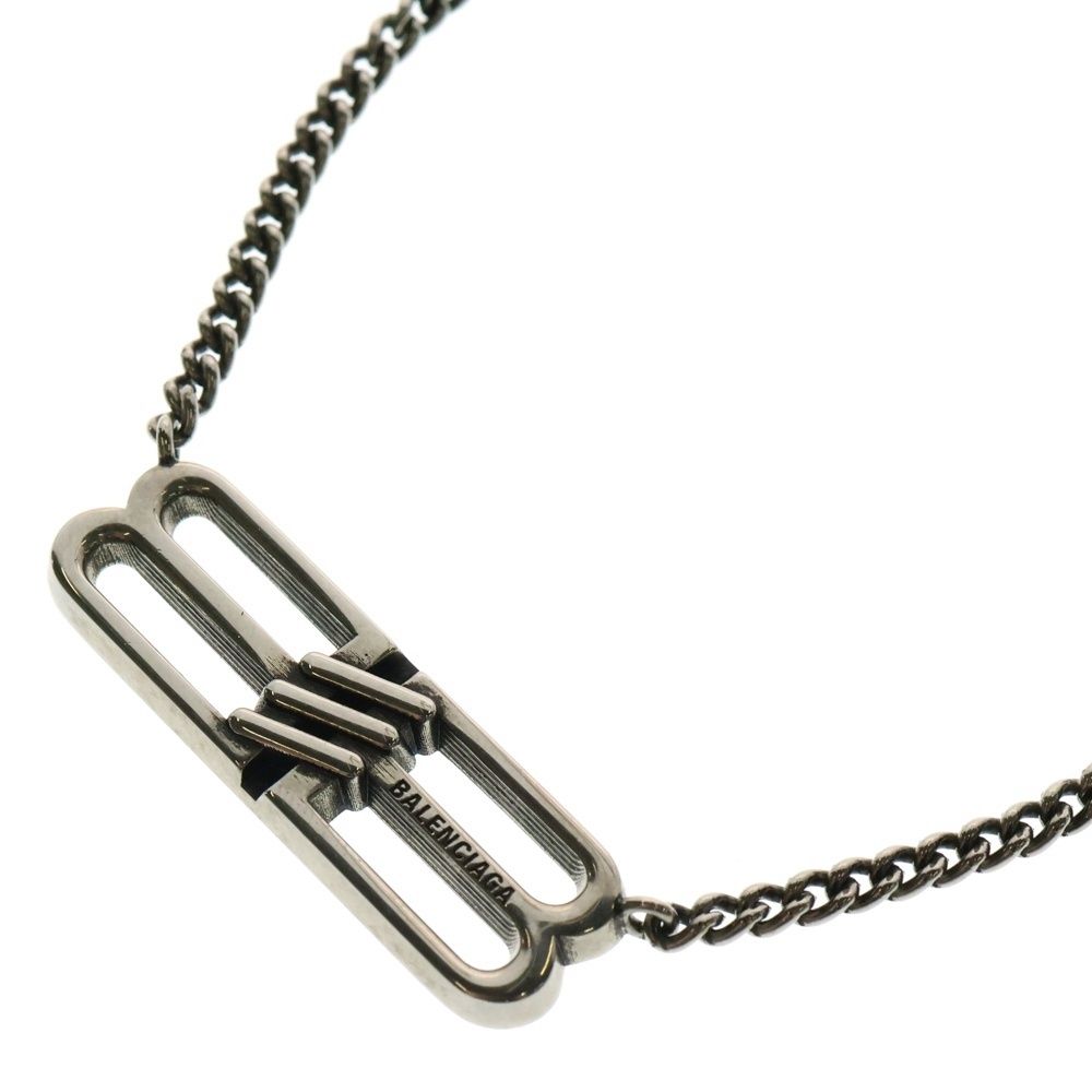 BB ICON ネックレス アンティークシルバー BALENCIAGA☆大人気☆BB ICON ネックレス アンティークシルバー