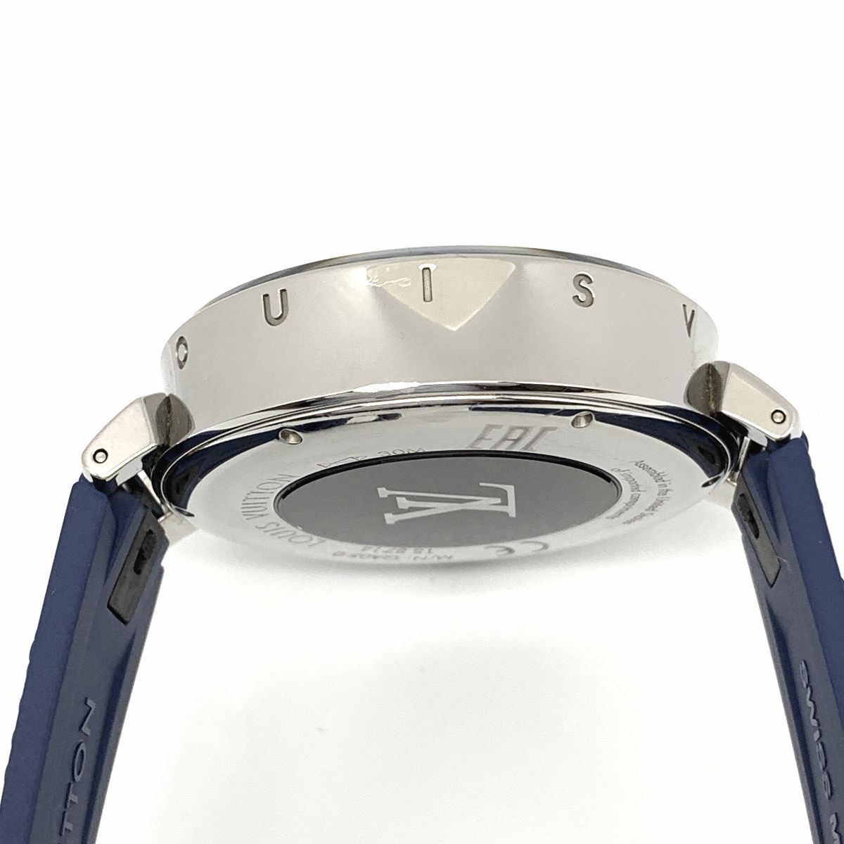 Blue　美品　ルイヴィトン タンブール ホライゾン V2 QA050 ルイヴィトン LOUISVUITTON タンブールホライゾンV2 ダミエ