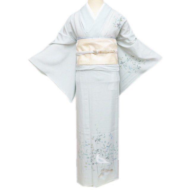 夏物 夏着物 付下げ 付け下げ 訪問着 着物 中古 正絹 植物文様