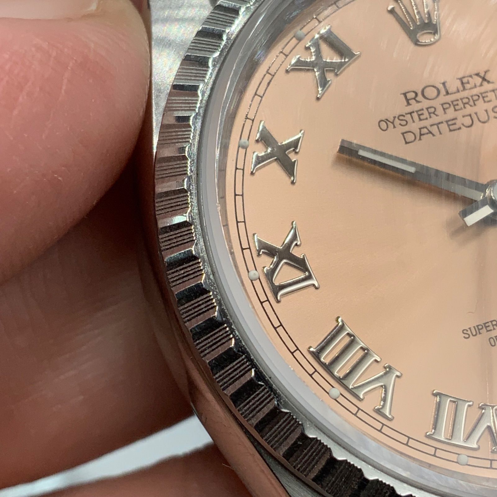 ロレックス　ROLEX 16220 デイトジャスト ピンクローマン　X番 ロレックス デイトジャスト ピンクローマン 16200 A番 - 腕時計専門店