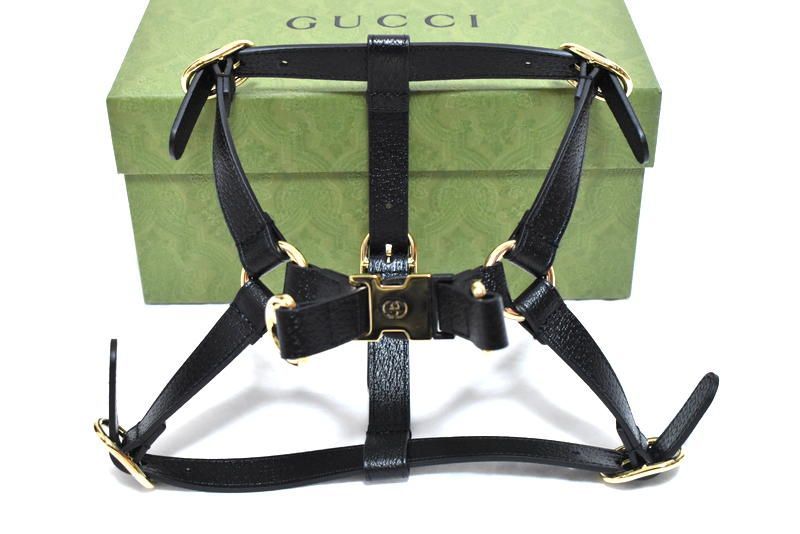 新品 GUCCI ペットコレクション インターロッキングG ハーネス【S