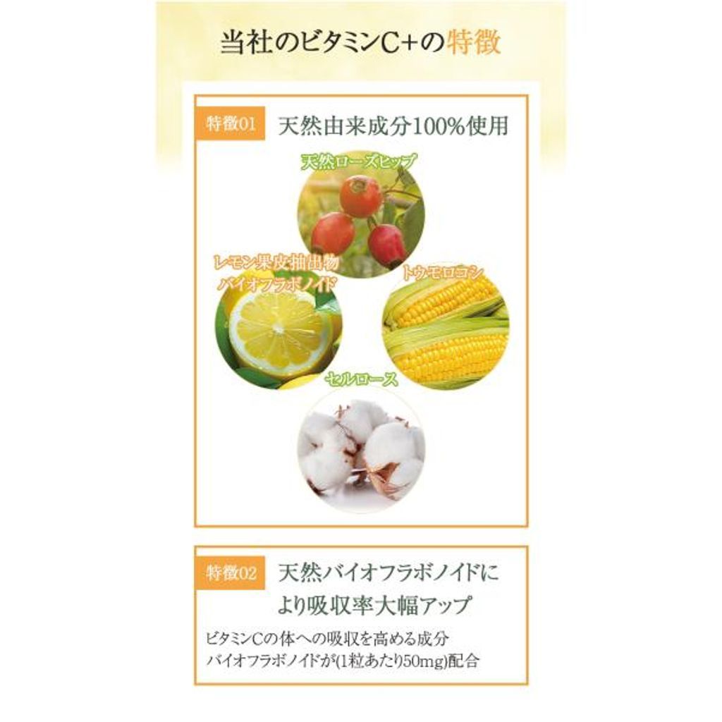 ニューサイエンス ビタミンC+ ビタミンC 180粒×3個 サプリメント