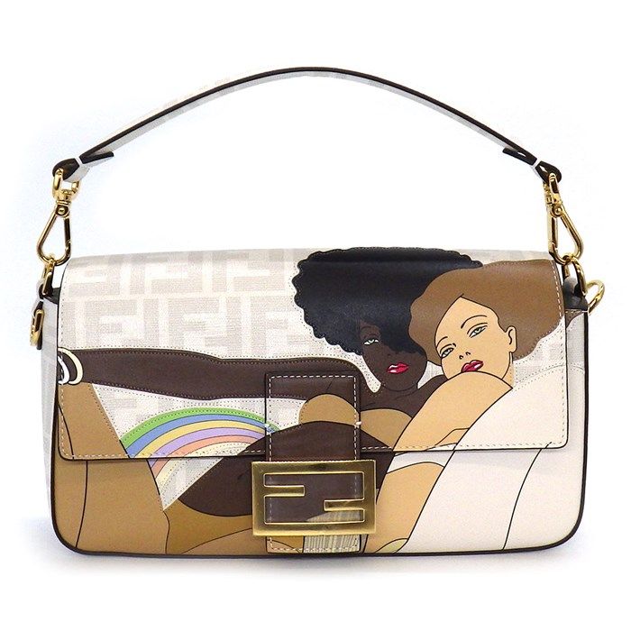 本物 フェンディ FENDI ズッカ マンマバケット ショルダーバッグ  