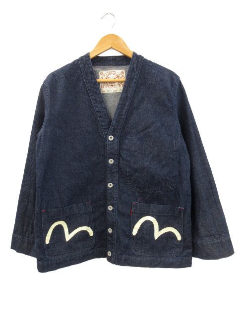 エヴィス EVISU LOT.1955 デニムカーディガン デニムジャケット Vネック カモメ 38