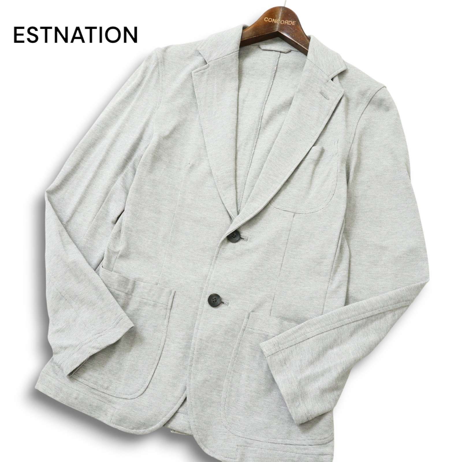 【美品】ESTNATION エストネーション 夏用薄手ジャケット ストレッチ ESTNATION エストネーション 春夏 ストレッチ☆ アンコン