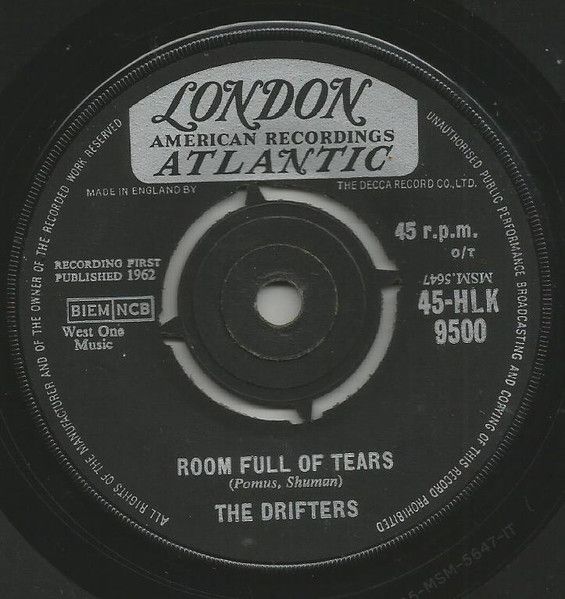 英7” Drifters Room Full Of Tears 45HLK9500 London Records