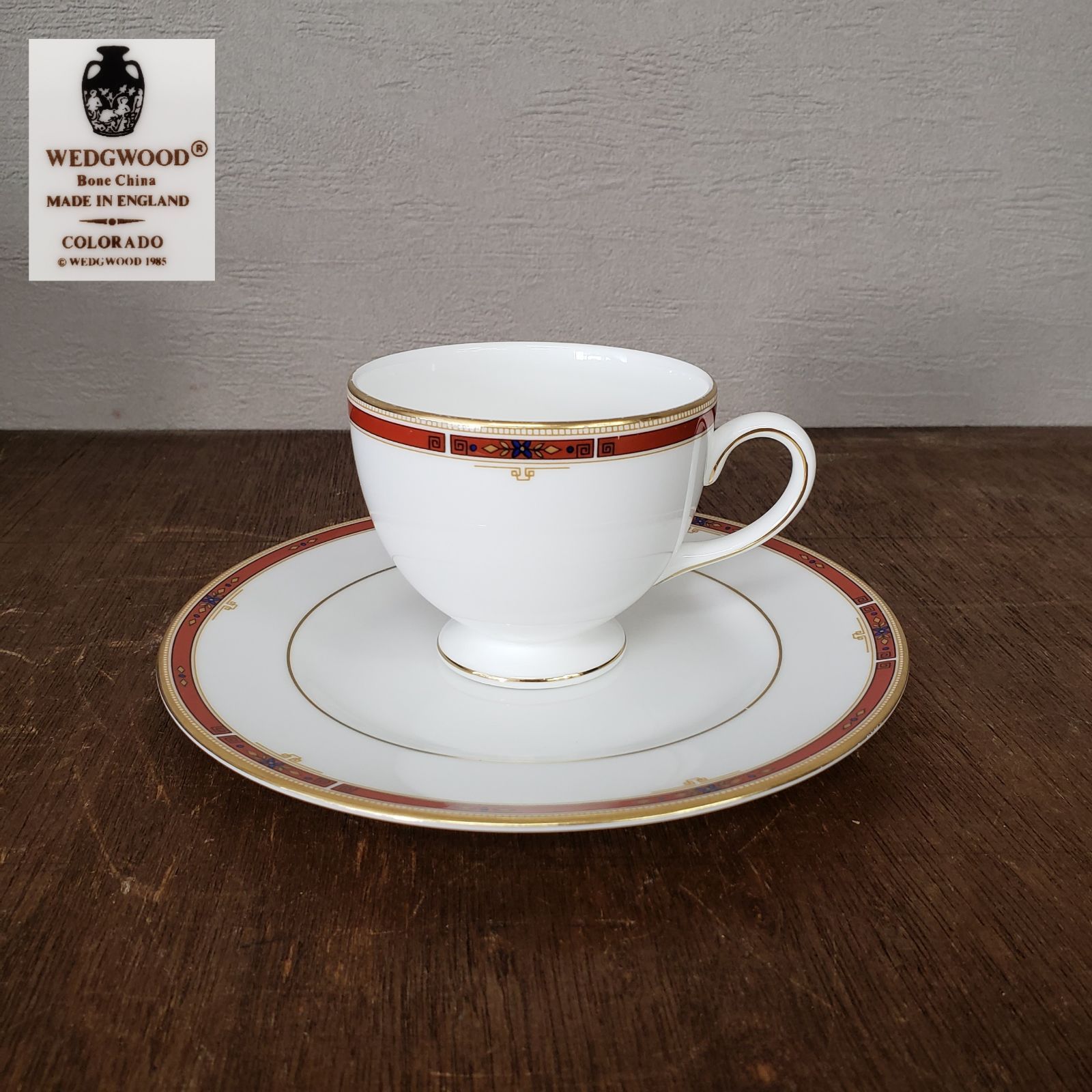 WEDGWOOD BoneChina コロラド カップ＆ソーサー 廃盤 イングランド製