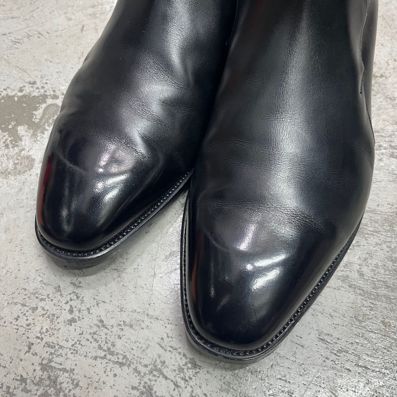 定価140800円 CALMANTHOLOGY A6078 LIP BOOTS リップ ブーツ ダブルストラップ レザー ショートブーツ 革靴  カルマンソロジー ブラック UK9 75811A3 - メルカリ