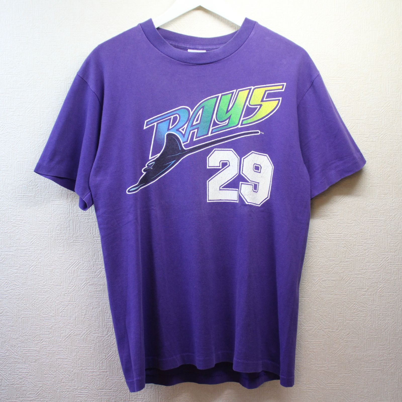 2010年 MLB RAYS Tシャツ タンパベイ・レイズ ネイビー L MLB ランディ・アロザレーナ タンパベイ・レイズ Tシャツ