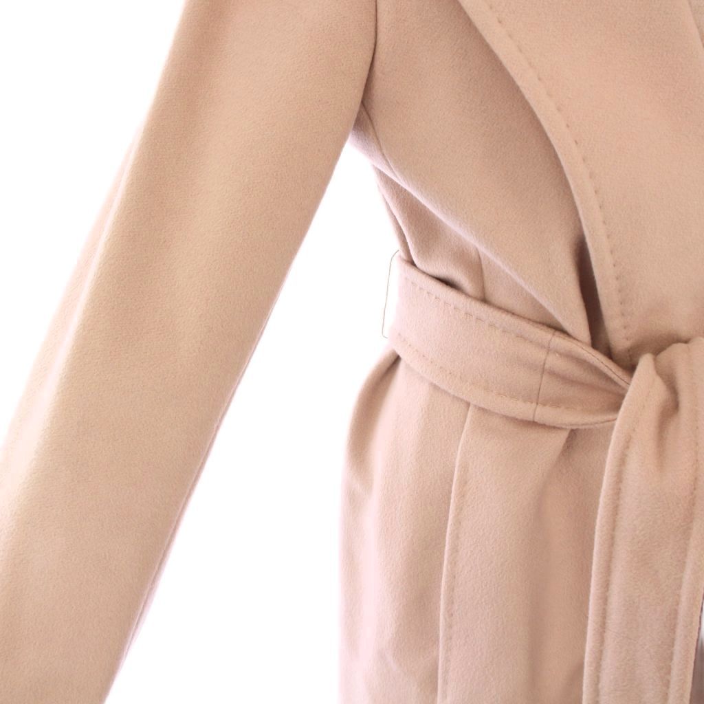 マレーラ MARELLA チェスターコート アウター ロング丈 前開きトッパー ベルト カシミヤ ウール 40 ピンク BB SIROKUMA-CORPORATION_COM