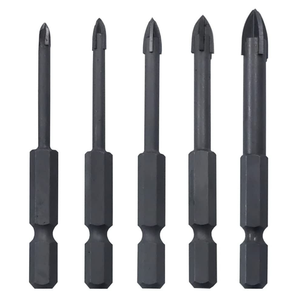 5本セット(3.4~8.0mm) 神王工業 充電クロスドリルセット 磁器タイル用 JXD-5S1