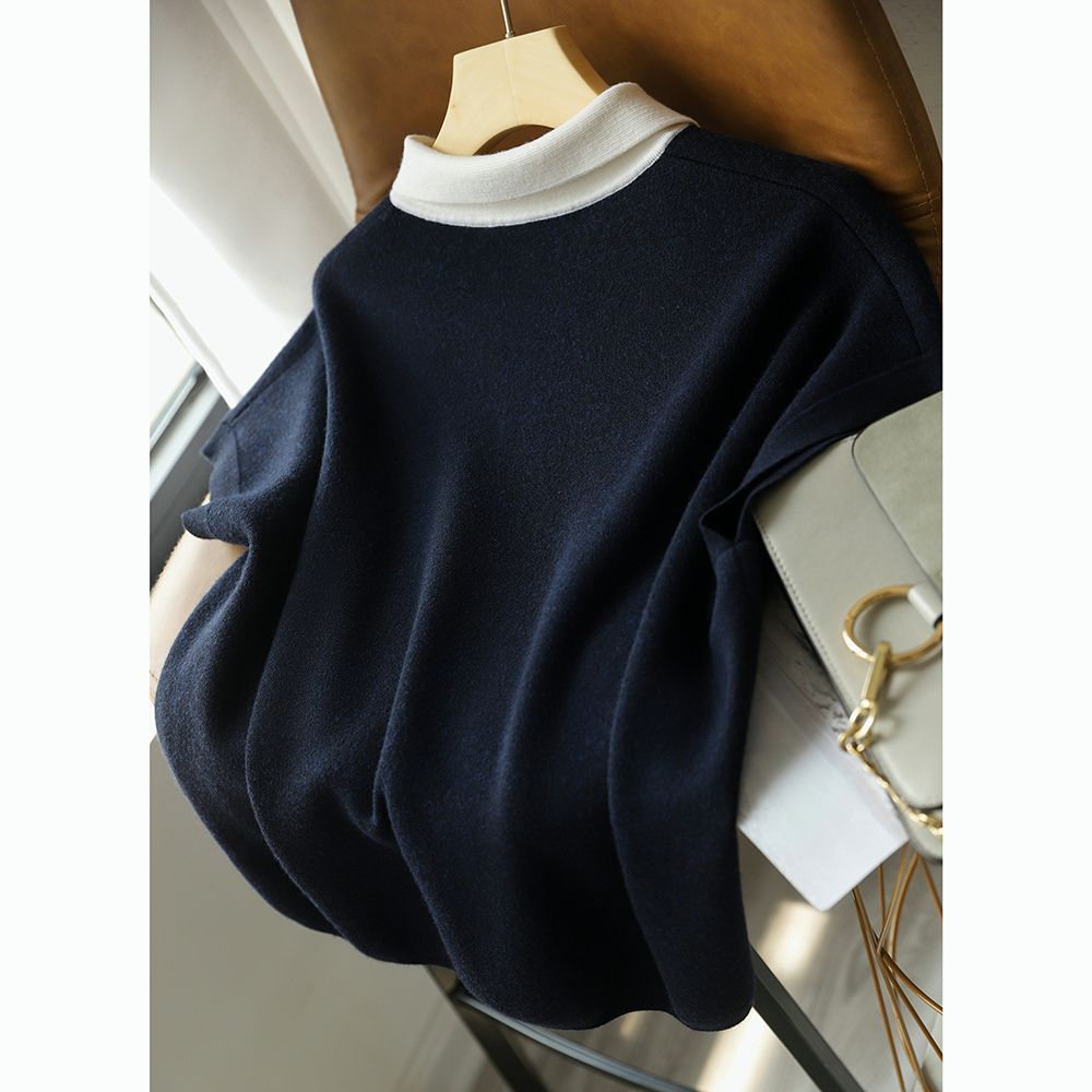 ニット Tシャツ カットソー 半袖 レディース サマーニット ス 半袖ニット シンプル 涼しい ボーダー 冷房対策 きれいめ ボーダー柄サマーニットトップス 半袖春夏[品番：II000010355