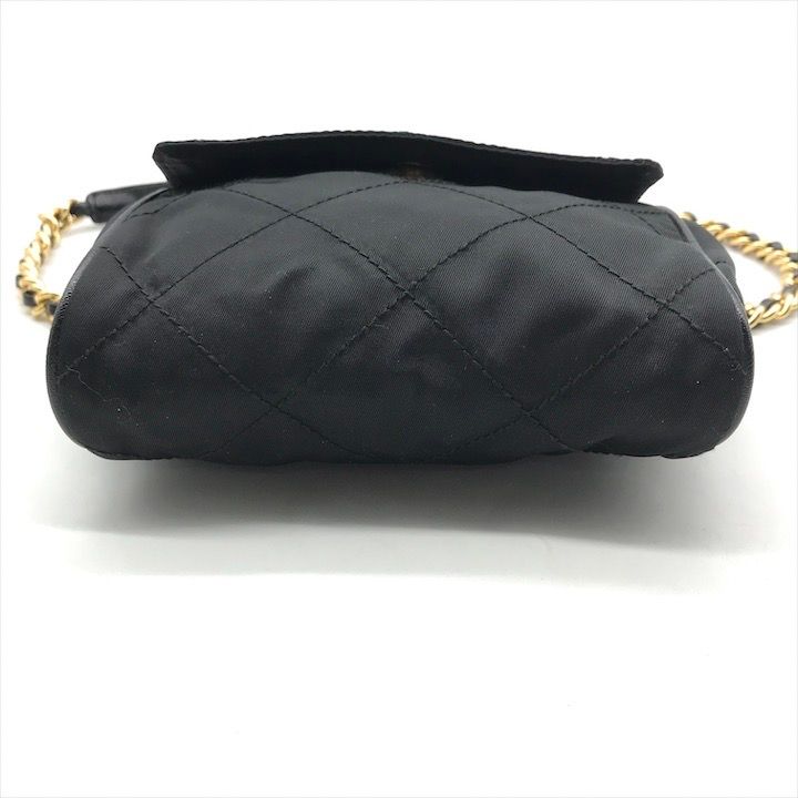 PRADA プラダ キルティング チェーンショルダーバッグ 三角ロゴ 黒 白タグ | フリマアプリ ラクマ
