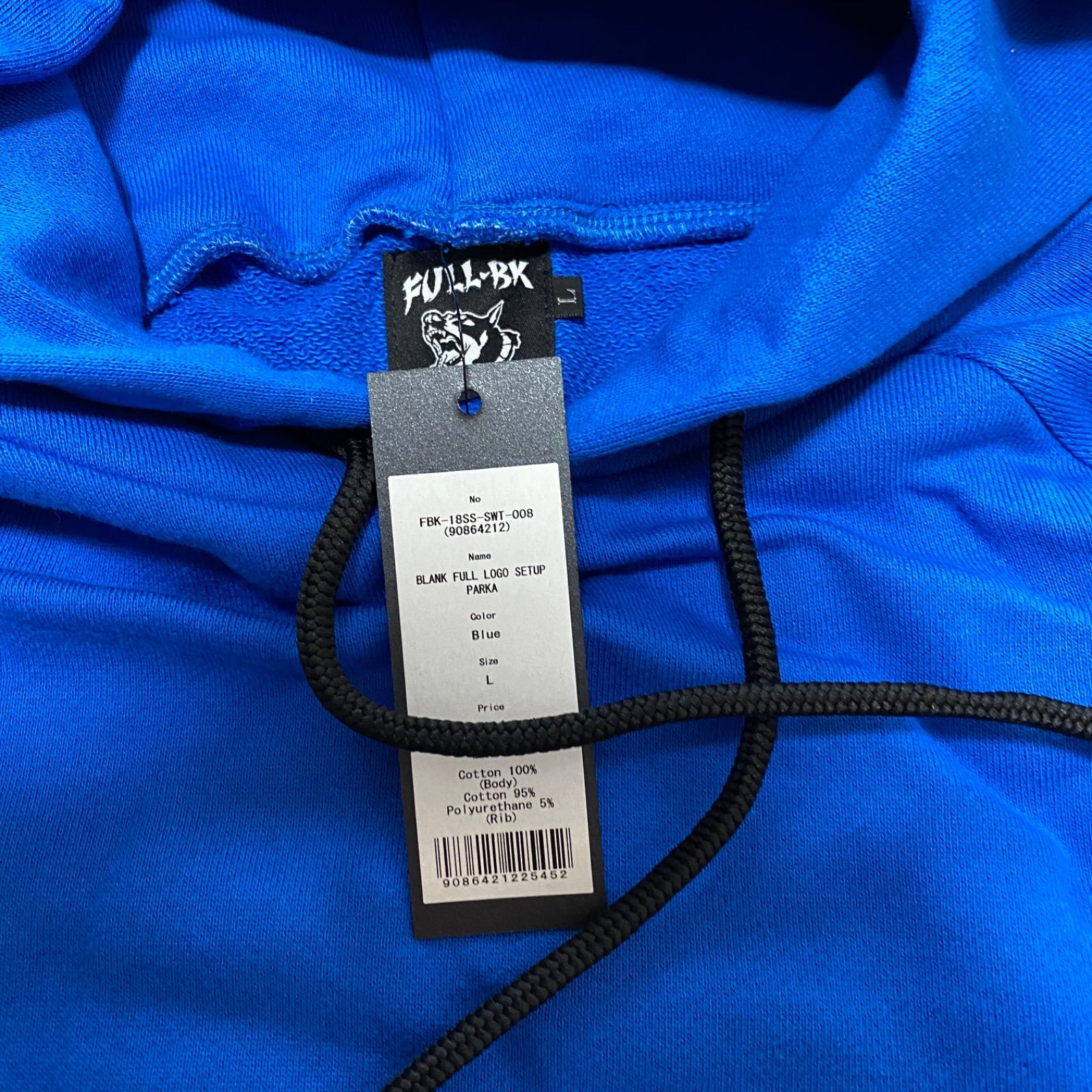 フルビーケー FULL-BK パーカー FULL BLANK ブルー Lサイズ - メルカリ