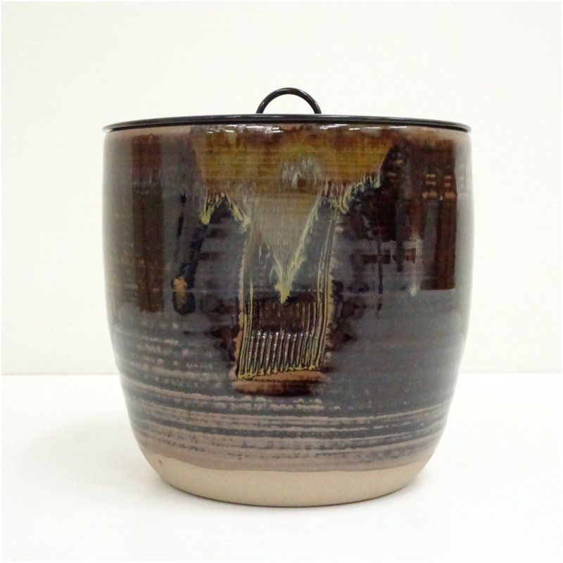 高取焼 高取喜恵造 一重口水指 共箱 水指し 茶道 茶道具 おしゃれ 水差し 抹茶 インテリア 茶器 水器 お茶 骨董 茶会