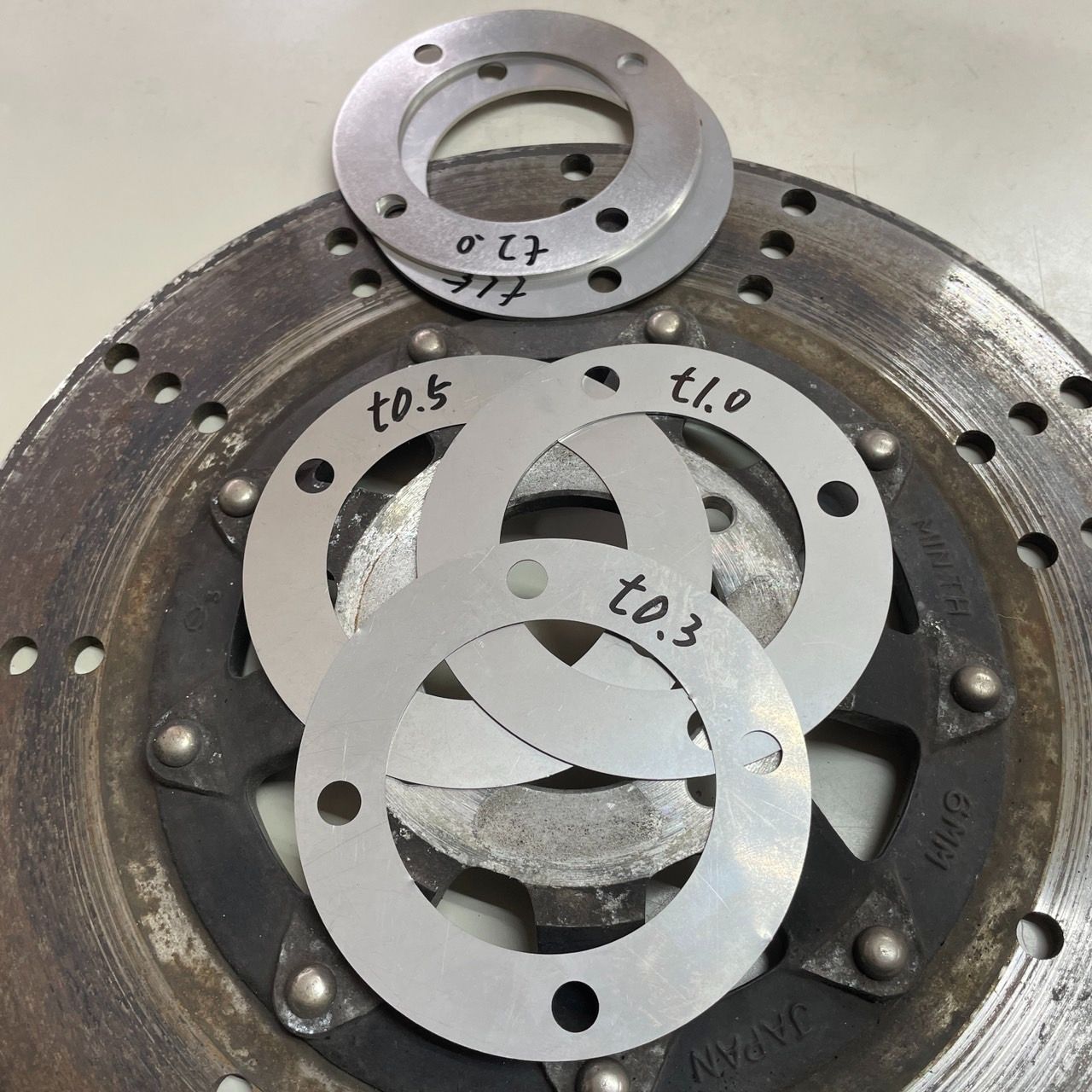 Z400FX Mk2 KZ1000 ディスクローター オフセット スペーサー