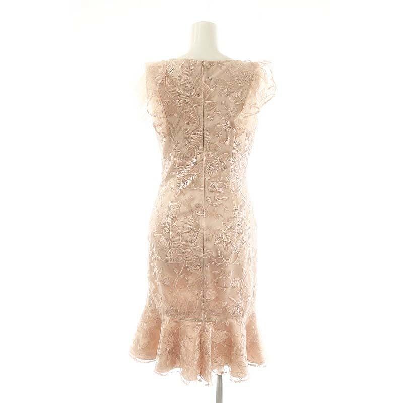 ROBE de FLEURS レースサテンマーメイドミディキャバドレス