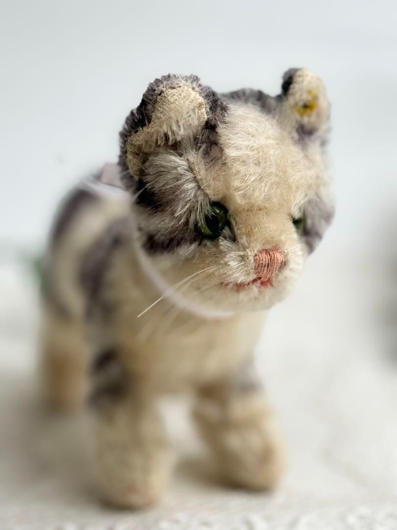 シュタイフ Cat Tabby 14cm キャットタビー ねこ 猫 ネコ ビンテージ アンティーク Steiff STEIFF