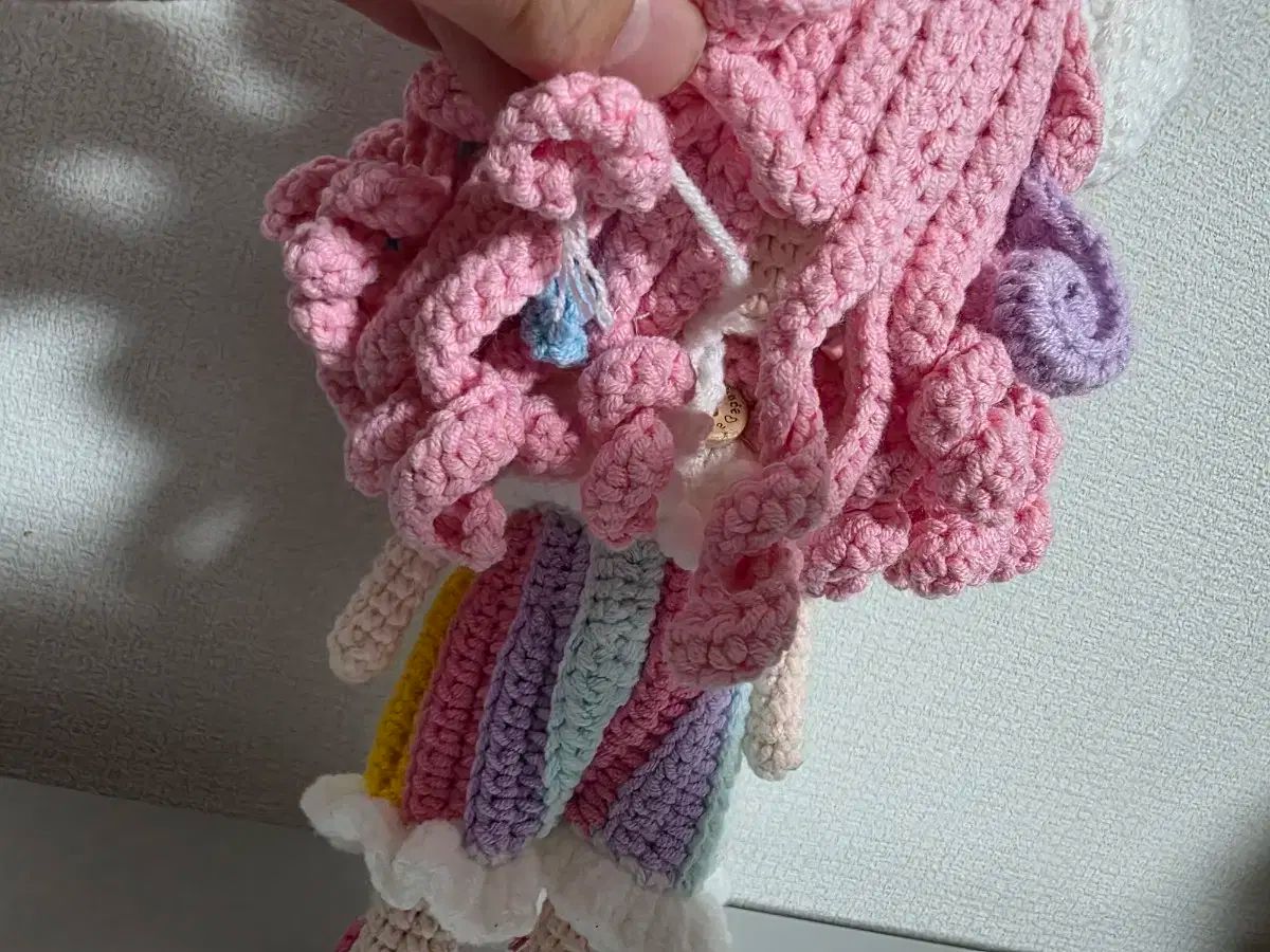  編みぬいぐるみユニコーン少女 MUZIGAE MANSION ムジゲマンション レインボーぬいぐるみ 小物グッズ その他 ベビー キッズおもちゃ