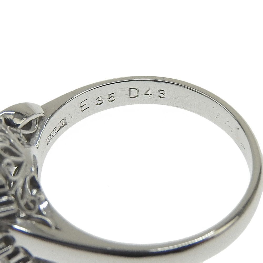 Pt900 エメラルド 0.48ct ダイヤモンド 0.22ct リング