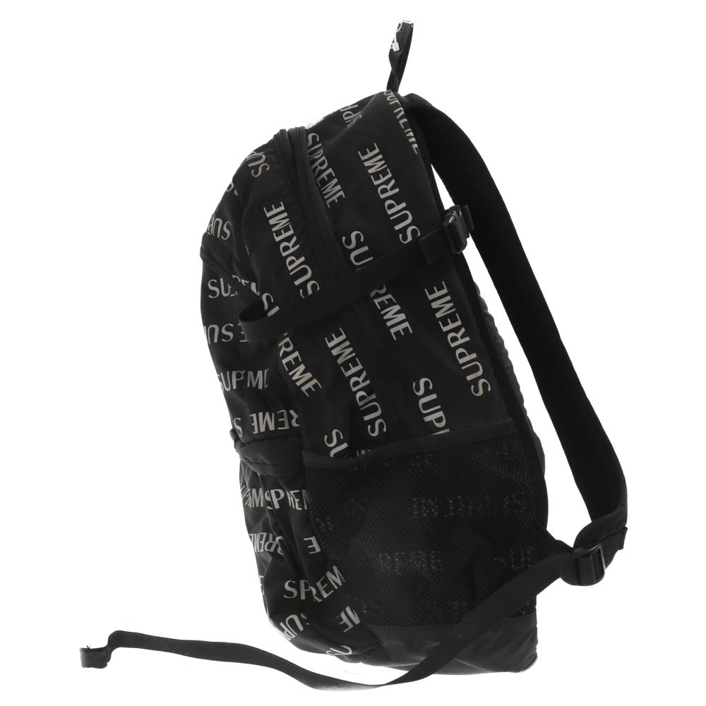 SUPREME (シュプリーム) 16AW 3M Reflective Repeat Backpack スリーエムリフレクティブリピートバックパック  リュック ブラック - メルカリ