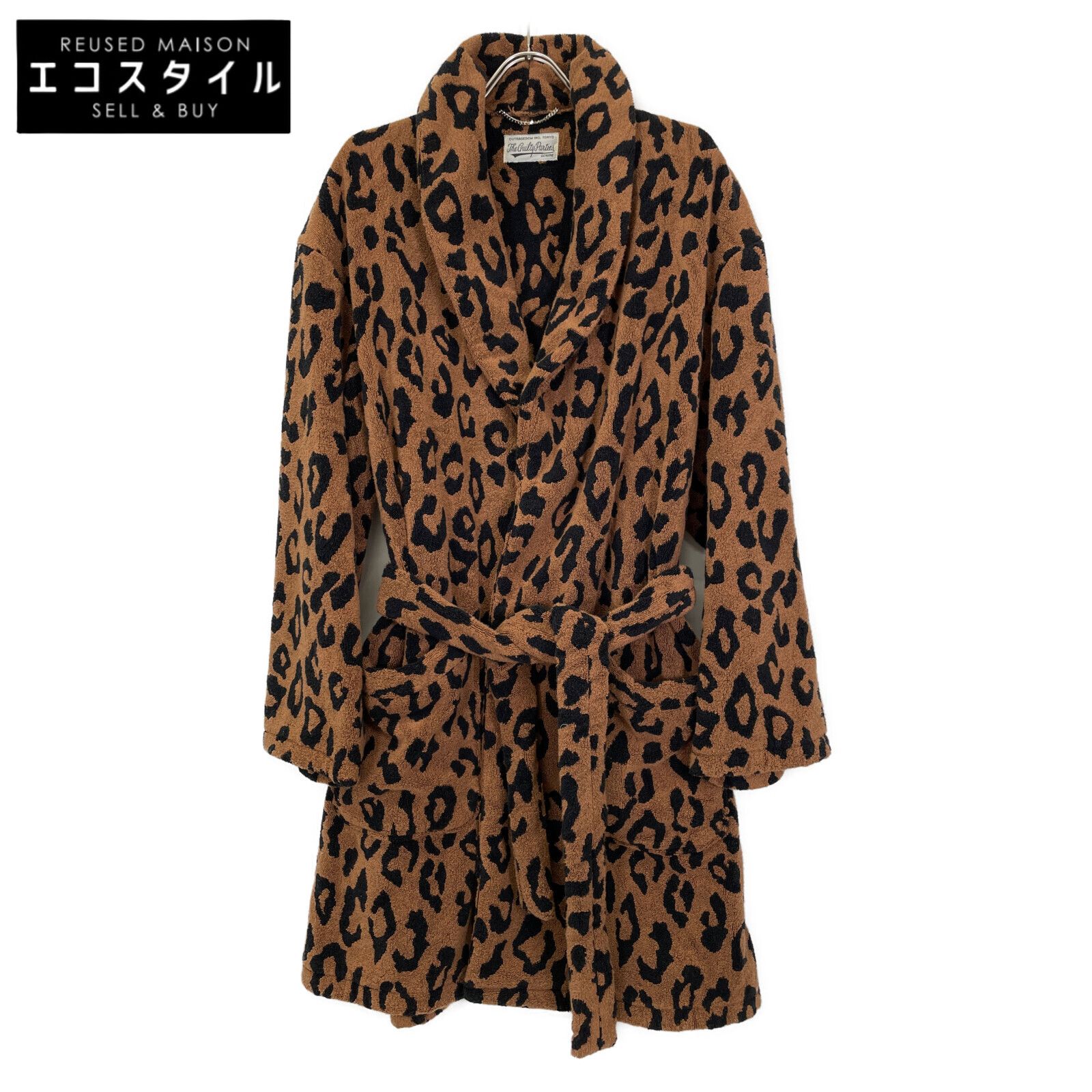 WACKO MARIA ワコマリア 22SS ﾌﾞﾗｳﾝ ﾊﾟｲﾙ地 LEOPARD GOWN COAT/ﾚｵﾊﾟｰﾄﾞ