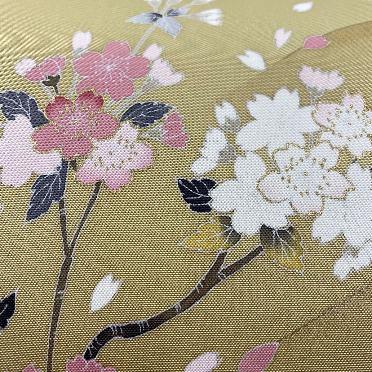 開き名古屋帯 正絹 縮緬 金彩 上品なデザイン U-7657 開き名古屋帯 正絹 縮緬 金彩 上品なデザイン U-7657 - メルカリ