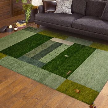 ラグ ギャッべ ラグ 約40×120cm マット GABBEH D11 羊毛 手織り