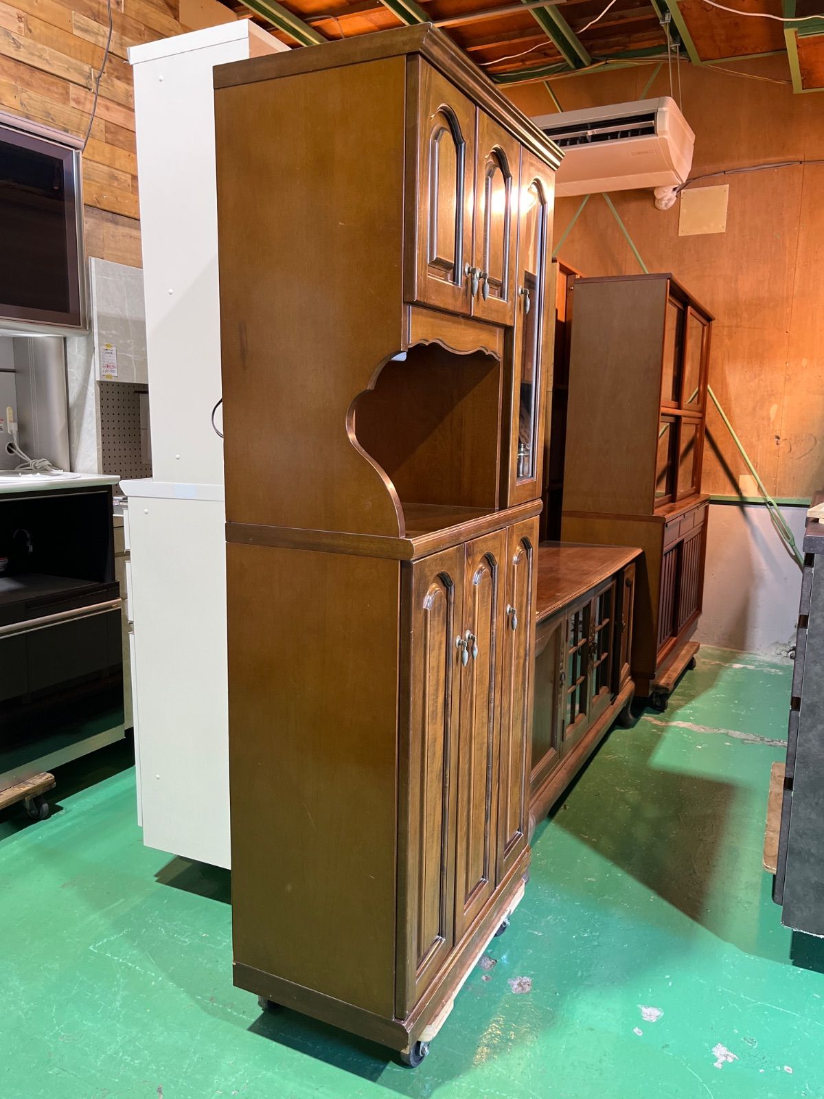 karimoku カリモク 下駄箱 玄関収納 シューズボックス ブランド家具 オシャレ家具 昭和レトロ アンティーク ビンテージ ヴィンテージ ウッド 木製 シューズボックス 倉庫前 げあり MARWIL-DEMENAGEMENTS_CH