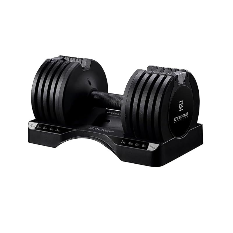 可変式ダンベル 10kg Pure Series ブラック 単品 5段階調整 バイズーム Byzoom 0
